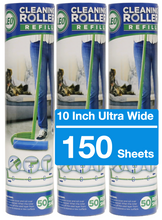 Load image into Gallery viewer, Leo MegaClean 10-Inch Wide Lint Roller Refills 1pk / 3pk / 6pk Ultra-Wide Sheets