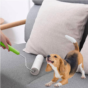 Leo 6.3-Inch Wide Large Lint Roller, Super Sticky Large Surface Lint Roller, Ergonomically Designed Pet Hair Remover with 8-Inch Handle. Intended for removing pet dog and cat hair, up to 540 adhesive sheets