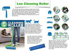 Load image into Gallery viewer, Leo MegaClean 10-Inch Wide Lint Roller Refills 25 Sheets with extendable Handle to 44 inch for Lint Remover Household Cleaning Easily Remove Pet Hair Dust and Debris from Floors Carpets and Furniture
