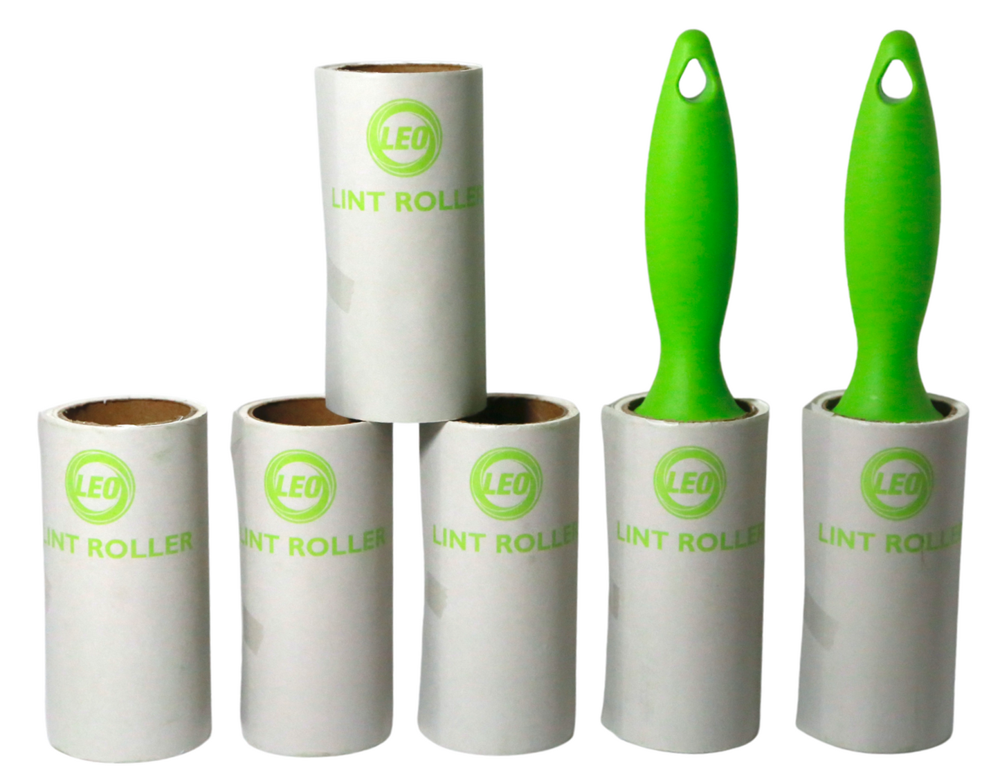 Leo 4-Inch Mini Lint Roller Set – 2 Rollers + 6 Refills (360 Sheets Total), Extra Sticky for Pet Hair
