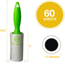 Load image into Gallery viewer, Leo Small Lint Roller - 6 Refills Total 360 Sheets
