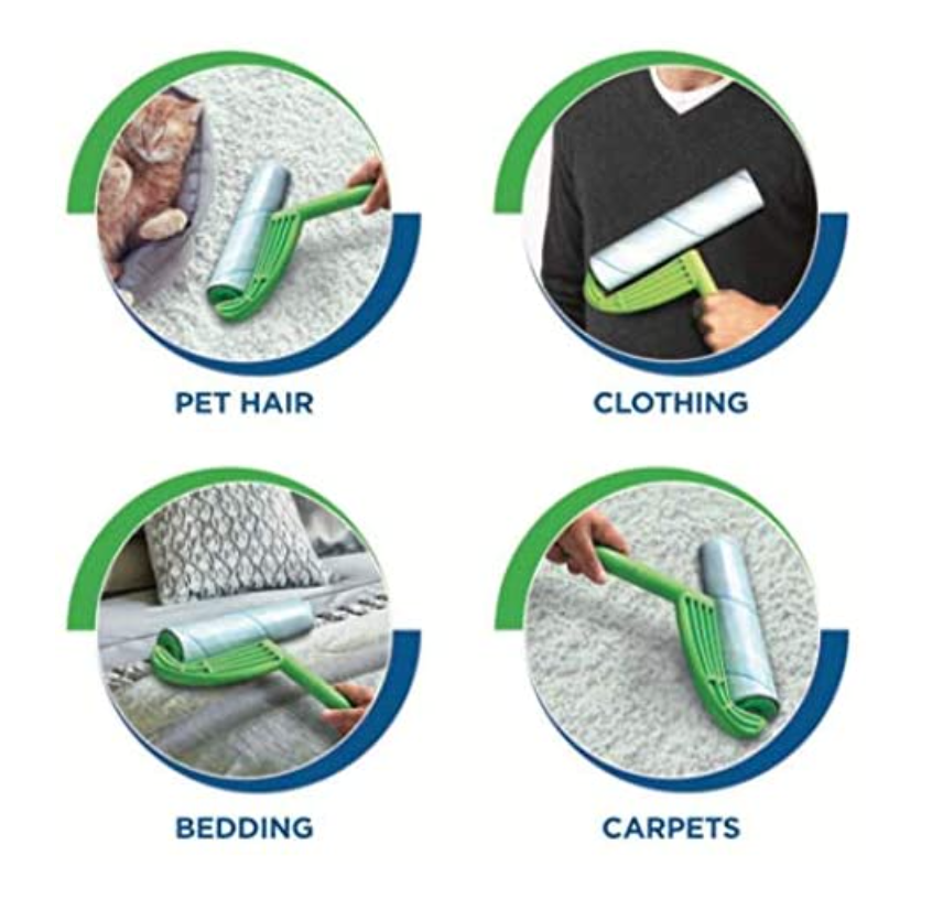 10 Inch Wide Lint Roller for Pet Hair – Reusable Cleaning Roller + 3 Refills | LEO