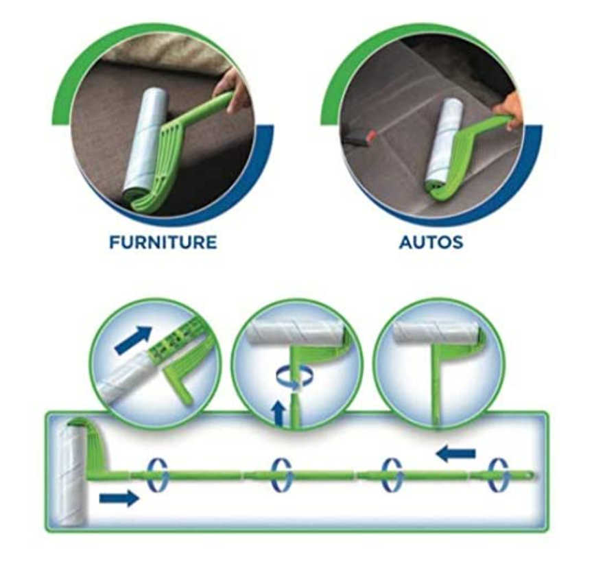 10 Inch Wide Lint Roller for Pet Hair – Reusable Cleaning Roller + 3 Refills | LEO