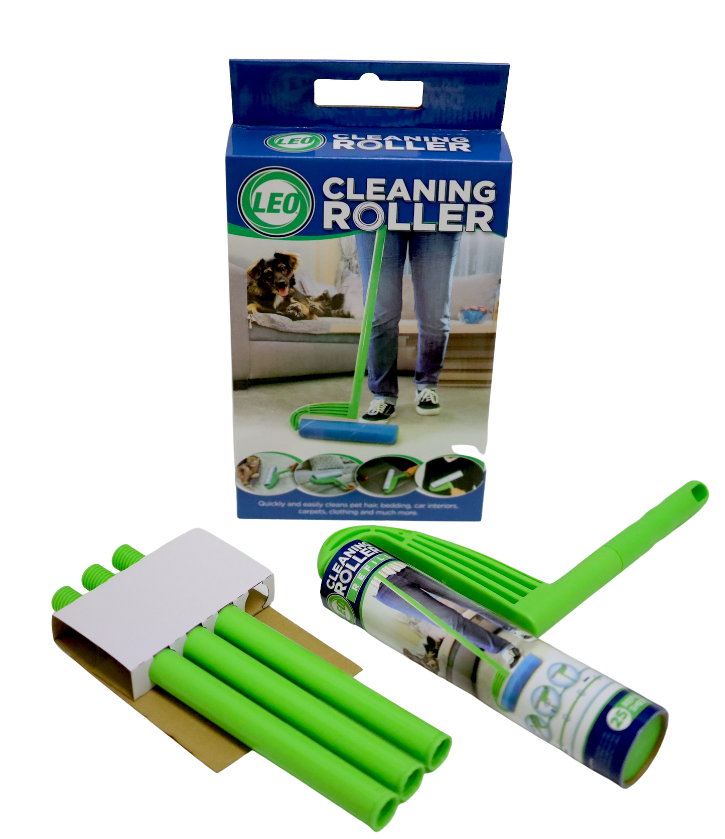 10 Inch Wide Lint Roller for Pet Hair – Single Roller Starter Size | LEO